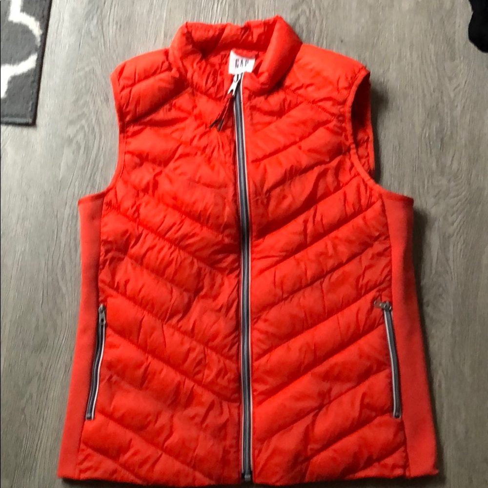 Orange down vest
